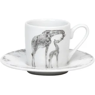 Könitz Espressotasse Amazing Animals Giraffe, 85 ml, Porzellan weiß