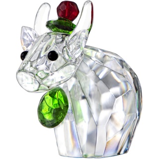 H&D HYALINE & DORA Kristall-Elch-Figur, niedliche Miniatur-Briefbeschwerer, geschliffenes Glas, Ornament, Tier, Sammlerstück, Heimdekoration