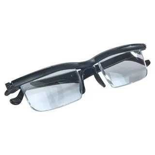 Maximex Seeplus Zoom Lesebrille, schwarz, einstellbar von +0,5 bis +4 Dioptrien,