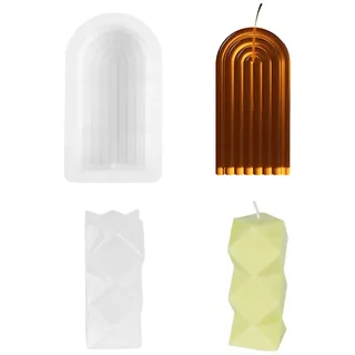 URAQT Kerzenform, 2 Stück DIY Kerzen 3D Handgemachte Kerzengießform, Antihaft Bubble Candle Silikonform, Silikon Kerzenwachs Formen, DIY Dekoration für Haus, Silikonform Basteln Handwerk