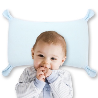 koshine Baby Kissen mit Hasenohren aus Memory Foam Atmungsaktiv Kopfkissen Kinderkissen Registriertes Design (Blau)