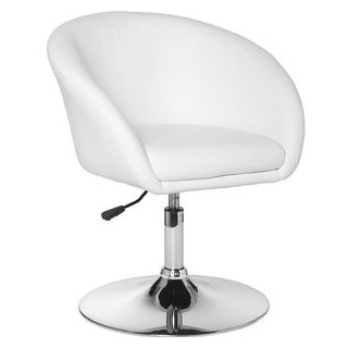 AMSTYLE Sessel SPM2.158, höhenverstellbar, Loungesessel, drehbar, Kunstleder, weiß