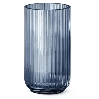 Lyngby Vase Blaues Glas, 20cm