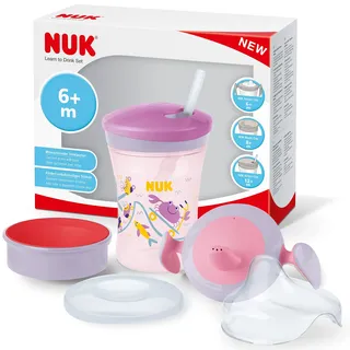 NUK Trinklernset 3-in-1 lila Krabbe 1 St