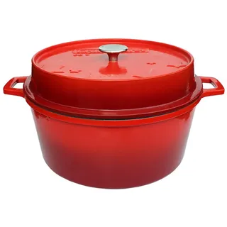 Grillfürst Dutch Oven ohne Füsse DO9 rot