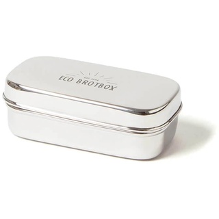 ECO Brotbox Snackbox XL kleine Snackdose aus Edelstahl | Lebensmittelecht ohne Schadstoffe | spülmaschinenfest mit 200 ml Füllvolumen | für kleine Snacks unterwegs oder zuhause aufbewahren