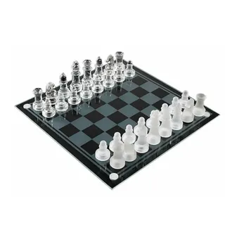 ARTI CASA Schachbrett 33-teiliges Set - 25x25 CM - 900 GR - Glas