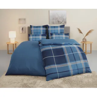 Tom Tailor Eric Renforcé blau 135 x 200 cm + 80 x 80 cm