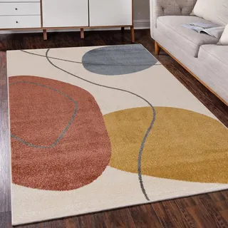 mazovia Designer-Teppich 80 x 150 cm Beige/Braun