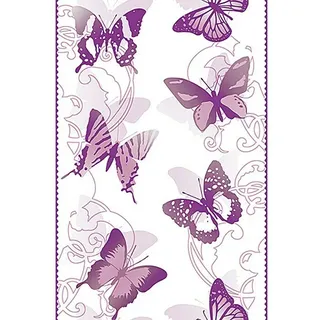 AS Creation Designpanel pop.up 94258-2 (Schmetterlinge, Violett/Weiß, 35 cm x 2,5 m)