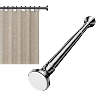 Teleskopstange Zum Klemmen 3m 4m 5m Gardinenstange Ohne Bohren Duschstange Zum Klemmen Ausziehbare Klemmstange Für Gardinen Vorhangstange Ohne Bohren Curtain Rod No Drill(Metallic,260-350CM)