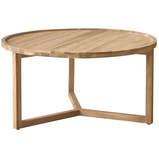 Tikamoon Couchtisch Ana Beige Teak 90 x 45 x 90 cm