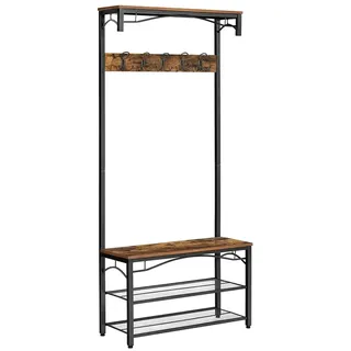 VASAGLE Garderobe Vasagle 32 x 80 x 178,5 cm Braun-Schwarz