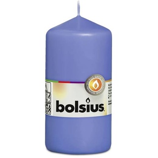 Bolsius Stumpenkerze 120/58 mm - blau / kornblumenblau - Brenndauer ca. 25h
