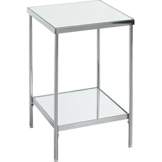 Haku-Möbel HAKU Möbel Beistelltisch rechteckig Glas silber 28,0 x 28,0 x 46,0 cm, 1 St.