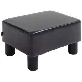 Homcom Fußhocker Kunstleder 40 x 24 x 30 cm Braun