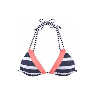 KANGAROOS Triangel-Bikini-Top Damen marine-weiß Gr.32 Cup A/B