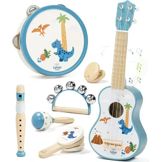 Lehoo Castle 7 in 1 Montessori Musikinstrumente Kinder 1-3 Jahre Holzspiel