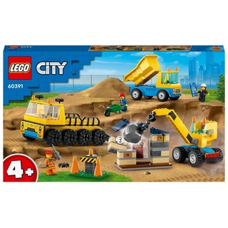 LEGO® City Baufahrzeuge mit Kran und Abrissbirne 60391