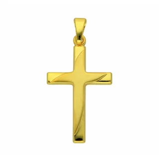 Kettenanhänger ADELIA ́S "Kreuzanhänger 333 Gold ( 8K )", gold, Schmuckanhänger, Damen, Gold, Kettenanhänger, Goldanhänger Kreuz