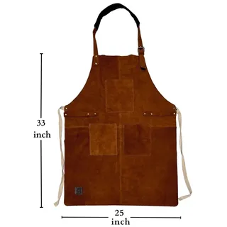 Leder Grillschürze, für Männer, braun, Arbeitsschürze