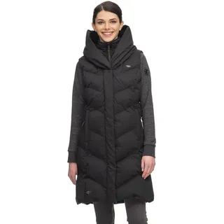 Ragwear NATALKA VEST Damen Frauen Weste,Stepp-Weste lang, Weste lang,ärmellos,Kapuze,Grau,XL - XL