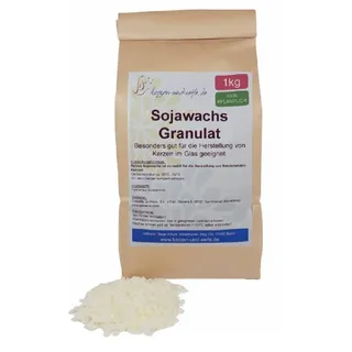 Sojawachs Granulat Kerzenwachs 1kg 100% pflanzlich für Kerzen im Glas