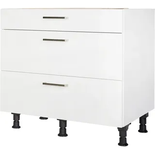 Nobilia Waschbeckenunterschrank Touch 90 x 87 x 58,3 cm Weiß