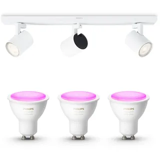 Philips Hue Runner Aufbauspot Mit 3 Lichtpunkten Gu10 (weiß) Weißes Und Farbiges Licht - White And Color Ambiance