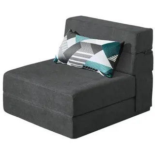 ANONER 70 x 190 cm Schlafsessel Schlafsofa, Sofabett Gästesofa mit Schlaffunktion mit Memory Schaum & Kissen, Klappmatratze für Wohnzimmer Büro, Bo