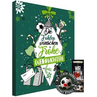 Adventskalender, Weihnachtskalender deines Bundesliga Lieblingsvereins - plus gratis Sticker & Lesezeichen Wir Lieben Fußball (Borussia Mönchengladbach Premium)