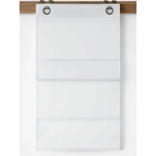 Magnetrollo weiß unifarben BxH 45x130cm Rollo Easyfix Raffrollo inkl. Haken