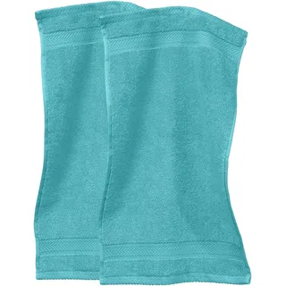 Erwin Müller Gästetuch Friedrichshafen 2er- Pack, 100% Baumwolle türkis Größe 30x50 cm - Premium-Qualität, unvergleichlich saugfähig, hautsympatisch, formstabil (weitere Farben)