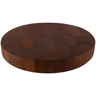 Cuisine Romefort | Runder Hackblock aus Thermobuche Stirnholz | Massives Schneidebrett | Holz Geölt (L | 40 x 5 cm)