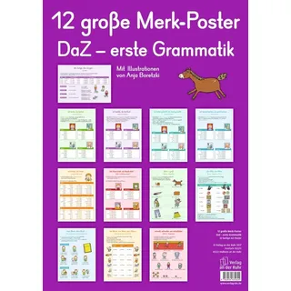 Verlag An der Ruhr 12 große Merk-Poster DaZ – erste Grammatik