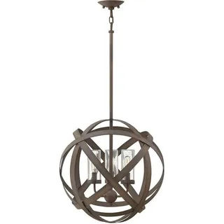 Elstead Lighting Kronleuchter 3-flammig Aluminium H:47,6 Ø:47 inkl. E14 schwarz
