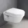 Toilette mit WC-Sitz Weiß