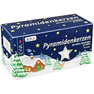 JEKA Spitzkerze Pyramidenkerzen - Durchmesser 14 mm, weiß, rot, natur weiß