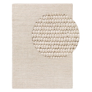 benuta NATURALS Wollteppich Beads Cream 120x170 cm - Naturfaserteppich aus Wolle