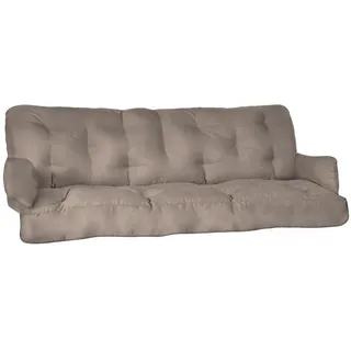 Beautissu Auflage 180 x 50 x 8 cm Taupe 2 St.