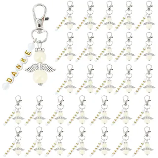 Schutzengel Anhänger 30 Stück | Kleine Gastgeschenke & Glücksbringer | Mitgebsel für Hochzeit, Taufe, Kommunion, Konfirmation, Firmung, Jugendweihe, Kindergarten Abschied, Kollegen & Erwachsene