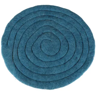 Guru-Shop Meditationskissen Filz Stuhlauflage, Sitzkissen, gesteppte.. blau
