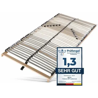 Sleepneo Lattenrost 90x200, 42 Latten, Ergonomischer 7-Zonen-Lattenrost 90 x 200 cm aus Buchenholz, Selbstmontage, hohe Traglast bis 150Kg