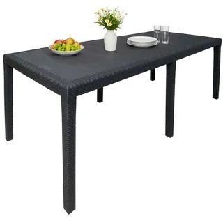 PROGARDEN Ausziehetisch 220 x 90 x 72 cm anthrazit