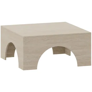 [en.casa] Vivatka Gelb Holz 80 x 80 x 37 cm