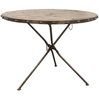 MASSIVMOEBEL24.DE Mango Ø 100 cm braun lackiert
