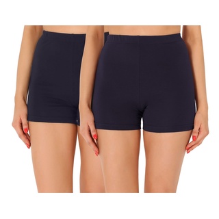 Merry Style Leggings Damen Shorts Radlerhose Unterhose kurze Hose Boxer 2Pack MS10-358 (2-tlg) aus Baumwolle blau XS