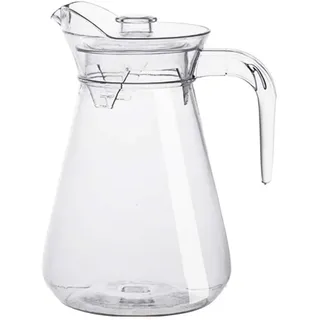Cabilock Wasser Saft Topf mit Deckel Heißer Kalten Wasser Karaffe Iced Tee Klar Kunststoff Wärme Beständig Borosilikatglas für Saft Kaffee 2L