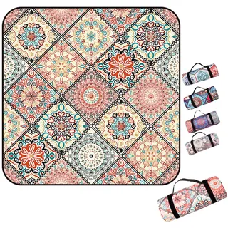 EUPXRHY Picknickdecke 300x300, XXL Picknickdecke Wasserdicht, 3 Schichten Verdickt Groß Piknikdecken Isoliert mit Wasserdichter Rückseite, Picknick Decke Outdoor für Camping, Picknick, Wandern, BBQ