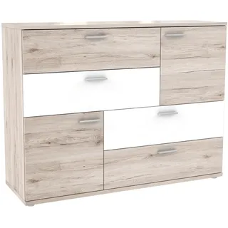 Kommode Skip 3 Sandeiche 125x96x42 cm Sideboard Wohnzimmerkommode Wohnzimmer